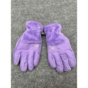 Head Kids Purple‎ Fleece Faux Fur Winter Gloves SensaTec Touchscreen Youth Large